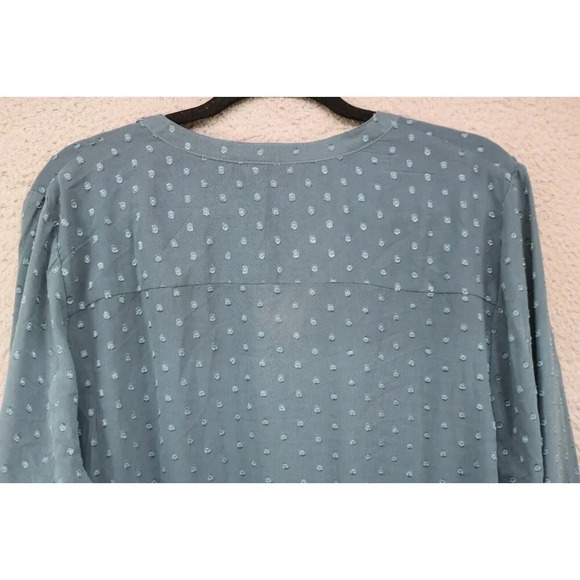 Torrid Semi-Sheer Long Puff Sleeves Tunic-Size 2X-Button Down-Hi-Lo - Picture 8 of 8
